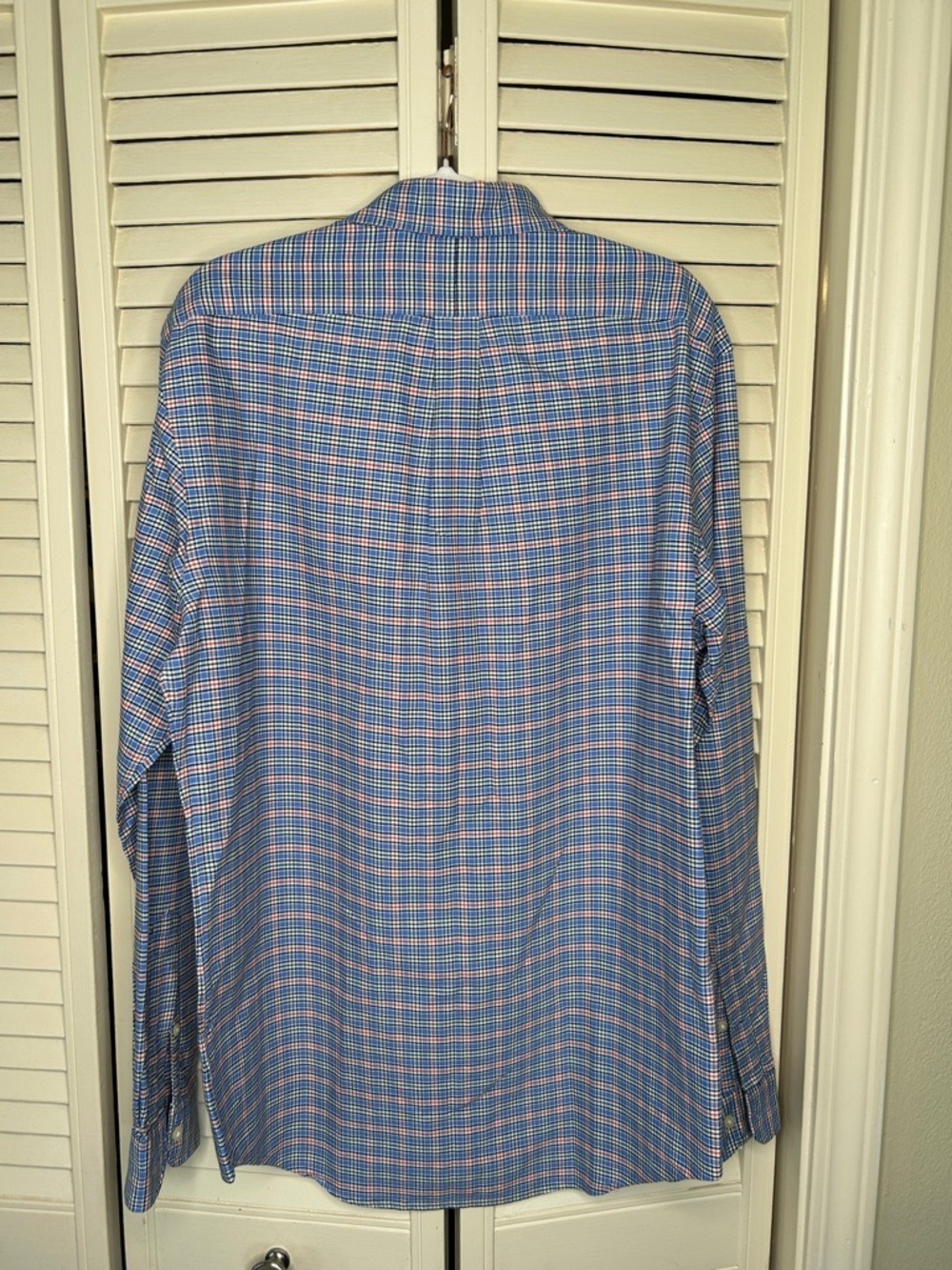 Polo by Ralph Lauren Blue and White Check Long-Sleeve Button-Down Shirt - Picture 5 of 7